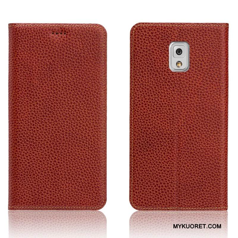 Kuori Samsung Galaxy Note 8 Nahka Punainen Puhelimen Kuoret, Kotelo Samsung Galaxy Note 8 Suojaus Musta Litsi