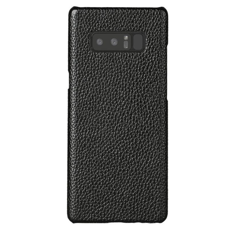 Kuori Samsung Galaxy Note 8 Nahka Yksinkertainen Musta, Kotelo Samsung Galaxy Note 8 Suojaus Kehys Muokata