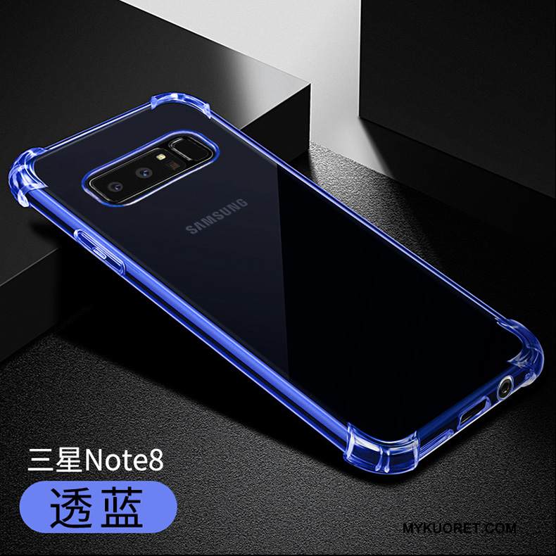 Kuori Samsung Galaxy Note 8 Silikoni Puhelimen Kuoret Läpinäkyvä, Kotelo Samsung Galaxy Note 8 Pehmeä Neste Ohut Murtumaton