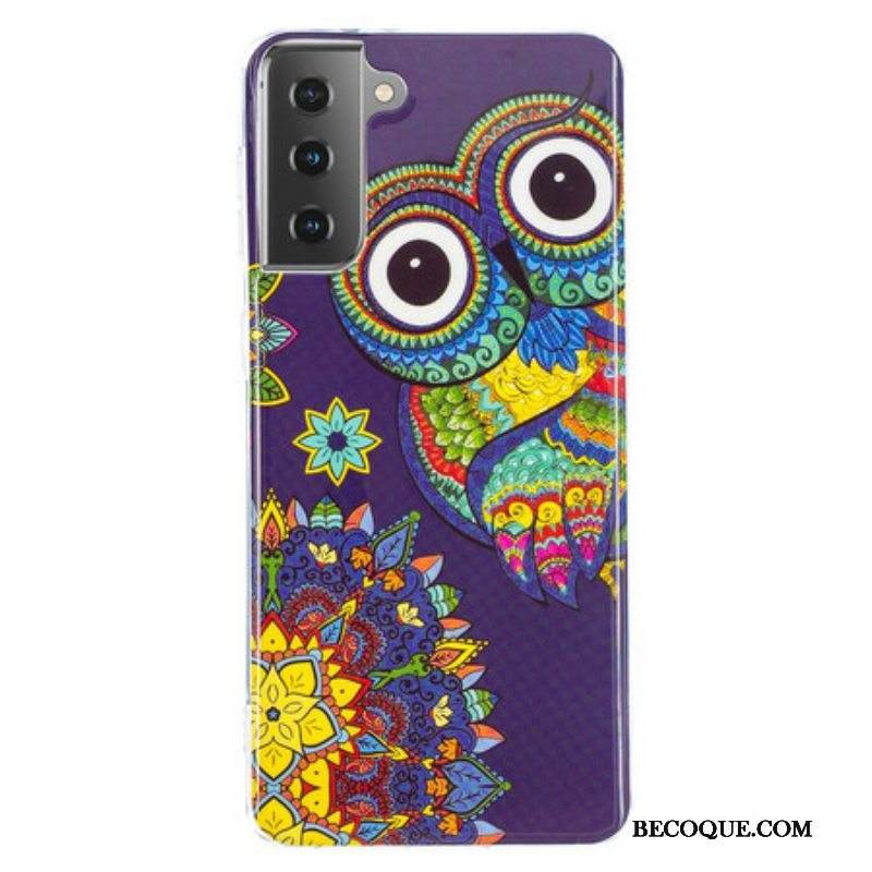 Kuori Samsung Galaxy S21 5G Fluoresoiva Pöllön Mandala