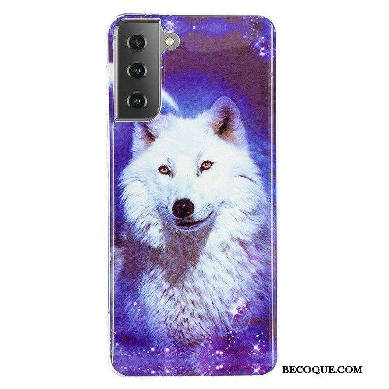 Kuori Samsung Galaxy S21 5G Fluoresoiva Wolf-sarja