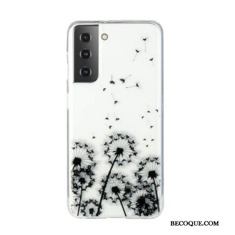 Kuori Samsung Galaxy S21 5G Saumattomat Mustat Voikukat