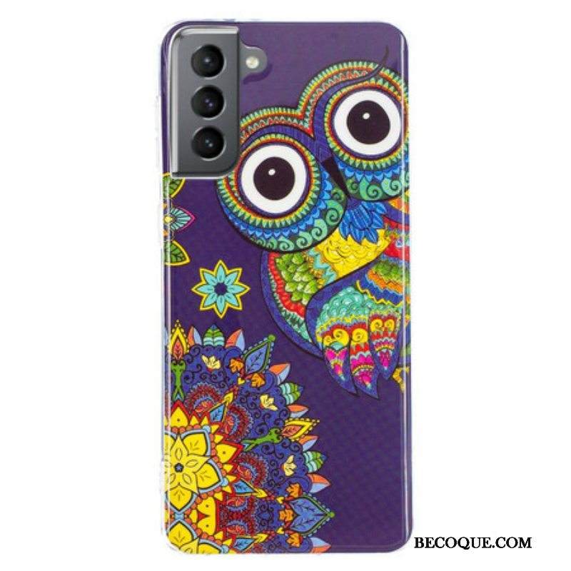 Kuori Samsung Galaxy S21 FE Fluoresoiva Pöllön Mandala