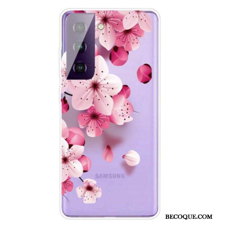 Kuori Samsung Galaxy S21 FE Pienet Vaaleanpunaiset Kukat