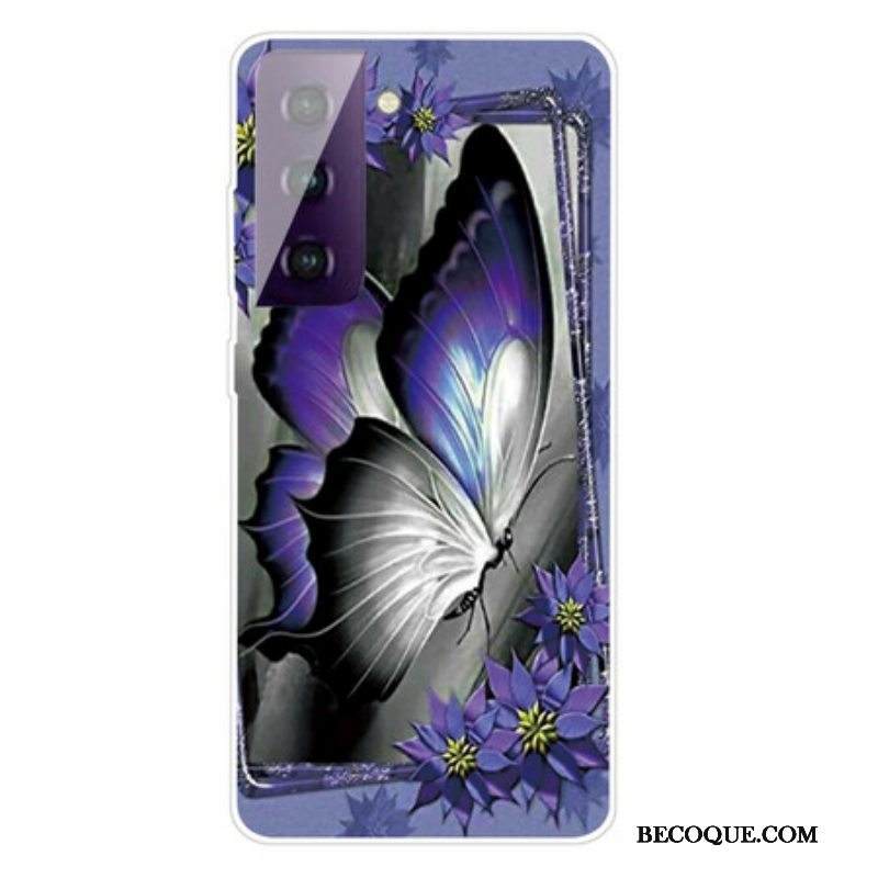 Kuori Samsung Galaxy S21 Plus 5G Kuninkaallinen Perhonen
