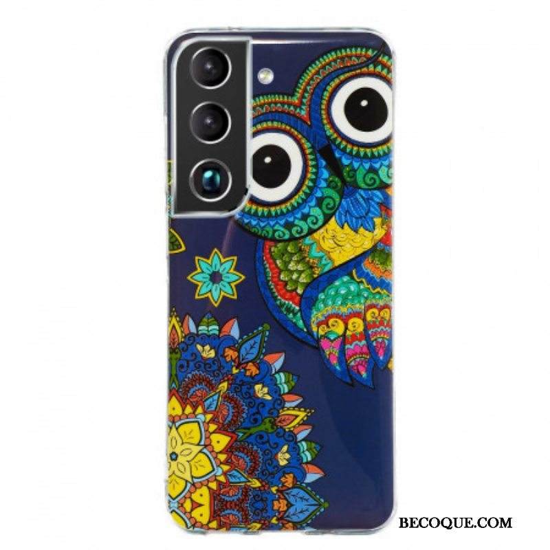 Kuori Samsung Galaxy S22 Plus 5G Fluoresoiva Pöllön Mandala
