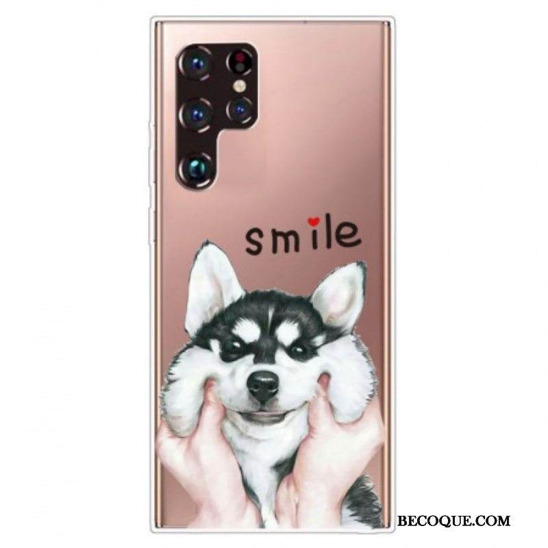 Kuori Samsung Galaxy S22 Ultra 5G Hymyile Koira