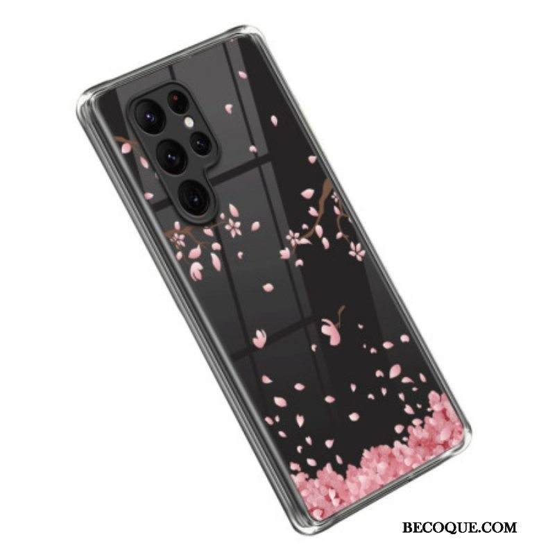 Kuori Samsung Galaxy S23 Ultra 5G Vaaleanpunaiset Kukinnot