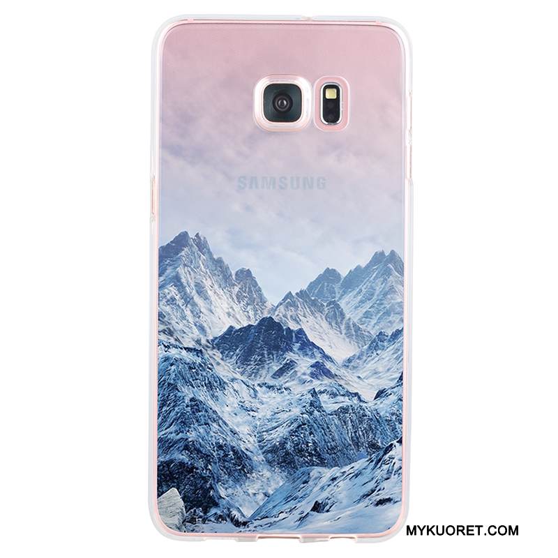 Kuori Samsung Galaxy S6 Edge Laukut Murtumaton Puhelimen Kuoret, Kotelo Samsung Galaxy S6 Edge Suojaus Sininen