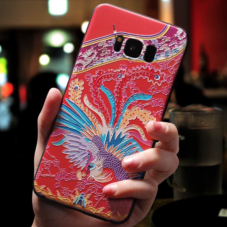 Kuori Samsung Galaxy S7 Edge Laukut Punainen Persoonallisuus, Kotelo Samsung Galaxy S7 Edge Luova Rakastunut Trendi