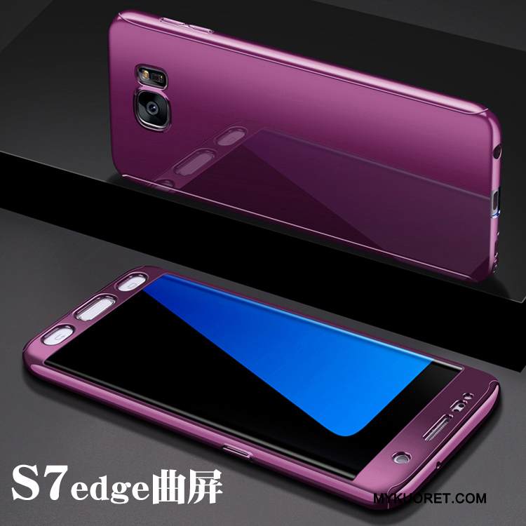 Kuori Samsung Galaxy S7 Edge Laukut Violetti Murtumaton, Kotelo Samsung Galaxy S7 Edge Suojaus Trendi Pinnoitus