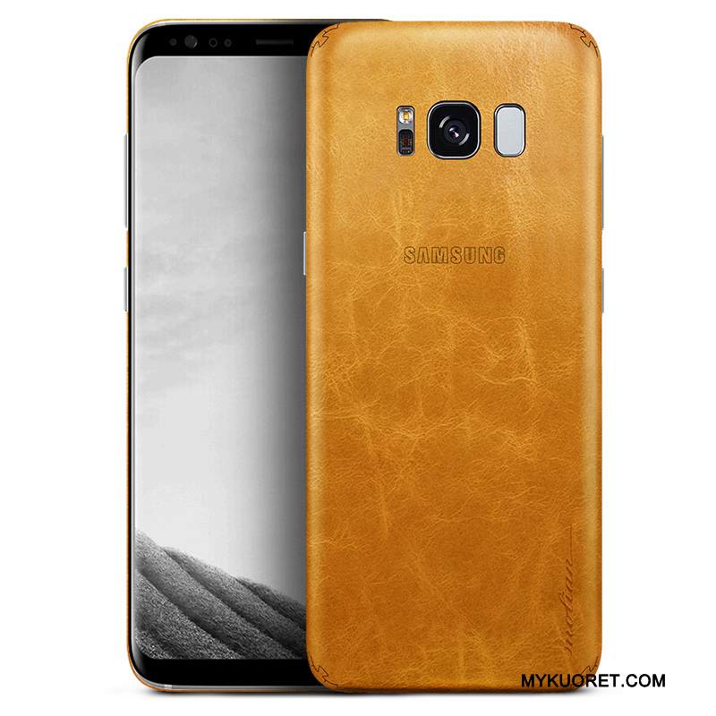 Kuori Samsung Galaxy S7 Edge Nahka Ohut Ultra, Kotelo Samsung Galaxy S7 Edge Laukut Keltainen Puhelimen Kuoret