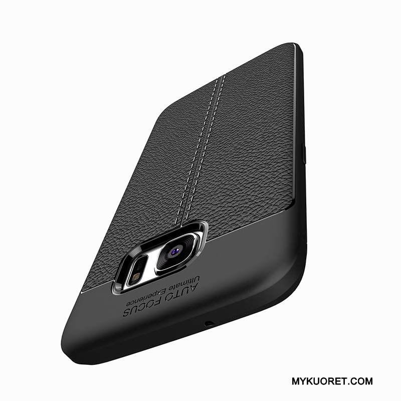Kuori Samsung Galaxy S7 Edge Silikoni Murtumaton Puhelimen Kuoret, Kotelo Samsung Galaxy S7 Edge Pehmeä Neste Yksinkertainen Musta