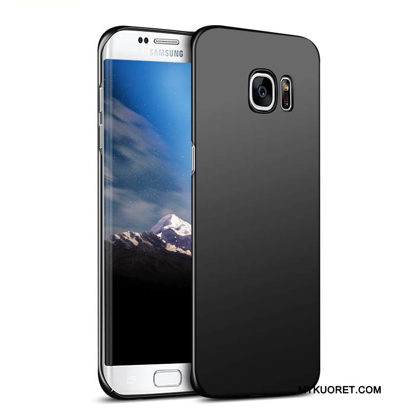 Kuori Samsung Galaxy S7 Edge Suojaus Murtumaton Kova, Kotelo Samsung Galaxy S7 Edge Pesty Suede Musta