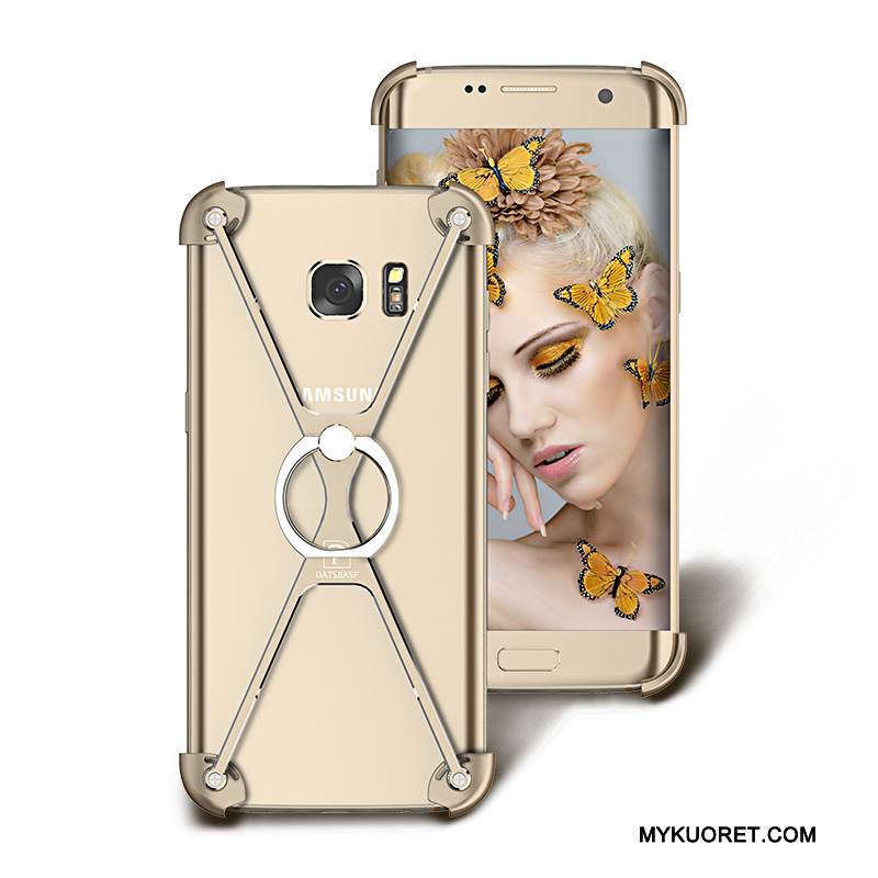Kuori Samsung Galaxy S7 Luova Murtumaton Kulta, Kotelo Samsung Galaxy S7 Metalli Persoonallisuus Puhelimen Kuoret