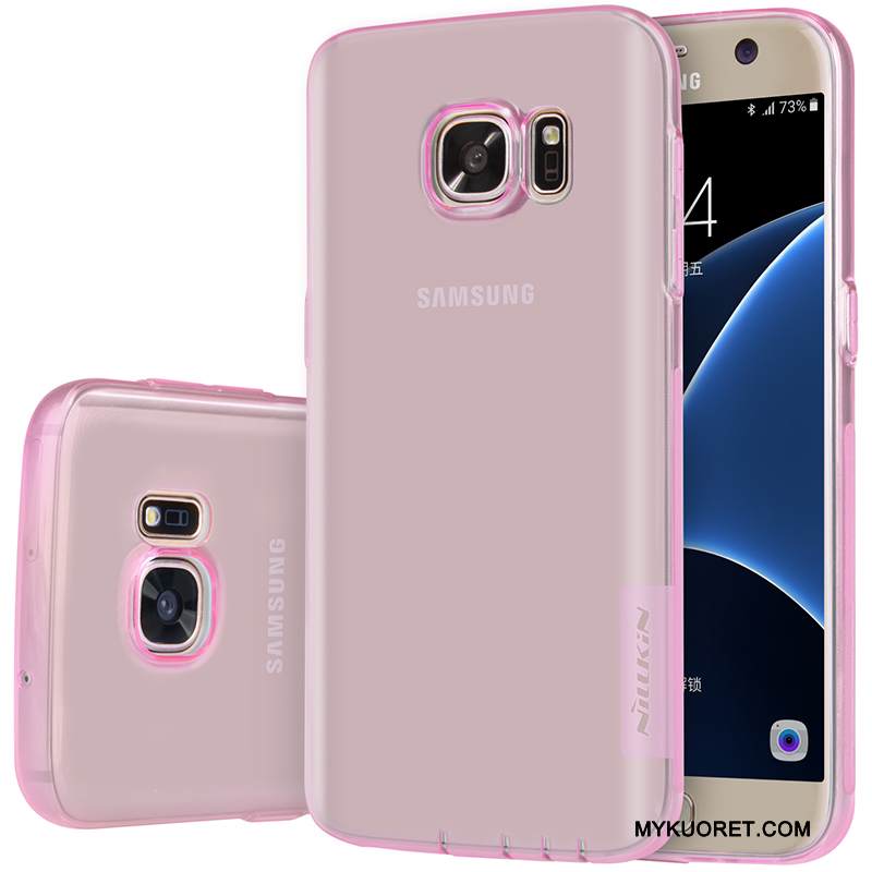 Kuori Samsung Galaxy S7 Pehmeä Neste Läpinäkyvä Kulta, Kotelo Samsung Galaxy S7 Silikoni Ohut Puhelimen Kuoret