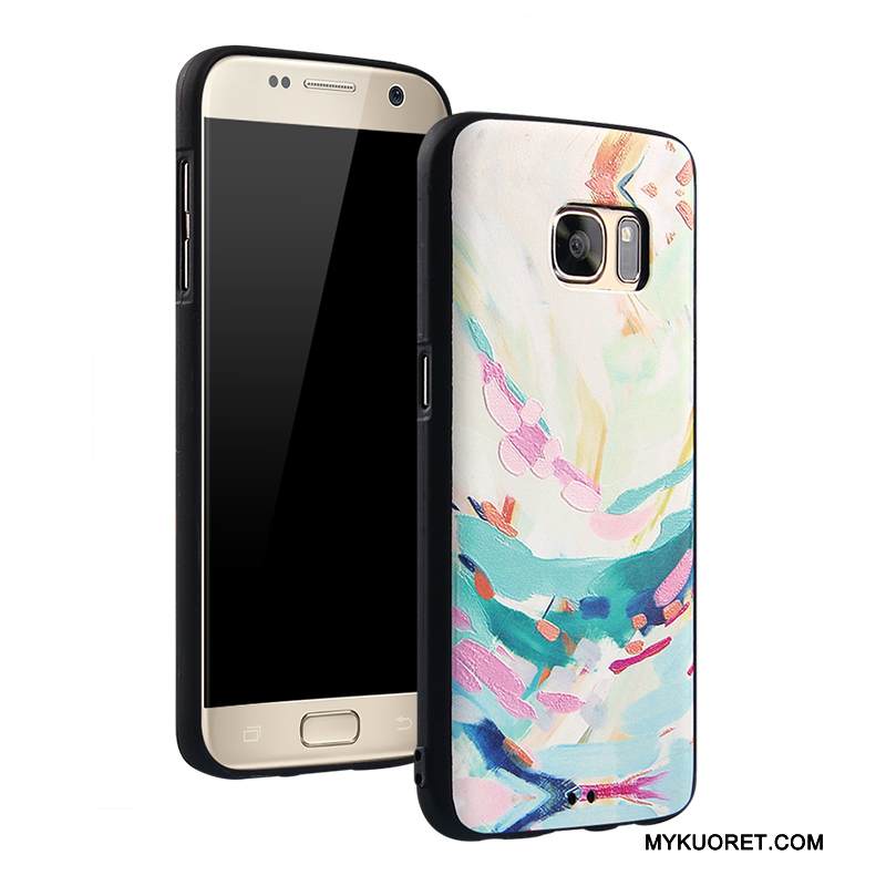 Kuori Samsung Galaxy S7 Sarjakuva Ripustettavat Koristeet Murtumaton, Kotelo Samsung Galaxy S7 Monivärinen Puhelimen Kuoret