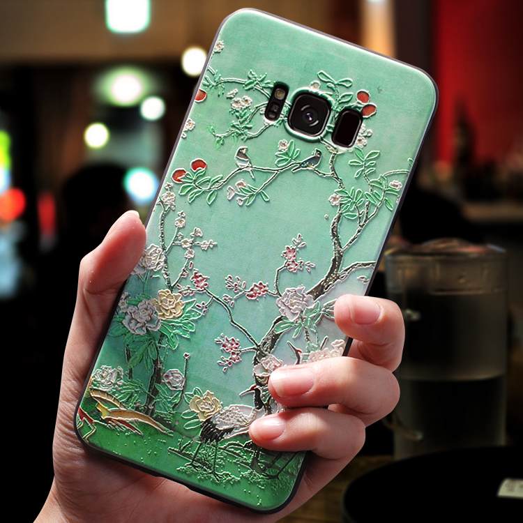 Kuori Samsung Galaxy S8 Laukut Persoonallisuus Kiinalainen Tyyli, Kotelo Samsung Galaxy S8 Luova Murtumaton Vihreä