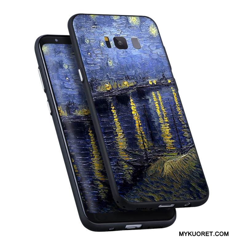 Kuori Samsung Galaxy S8 Luova Tummansininen Persoonallisuus, Kotelo Samsung Galaxy S8 Laukut Puhelimen Kuoret Korkea