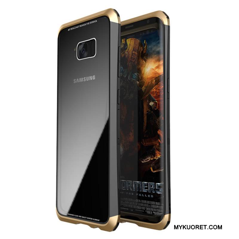 Kuori Samsung Galaxy S8 Metalli Karkaisu Kulta, Kotelo Samsung Galaxy S8 Laukut Puhelimen Kuoret Murtumaton