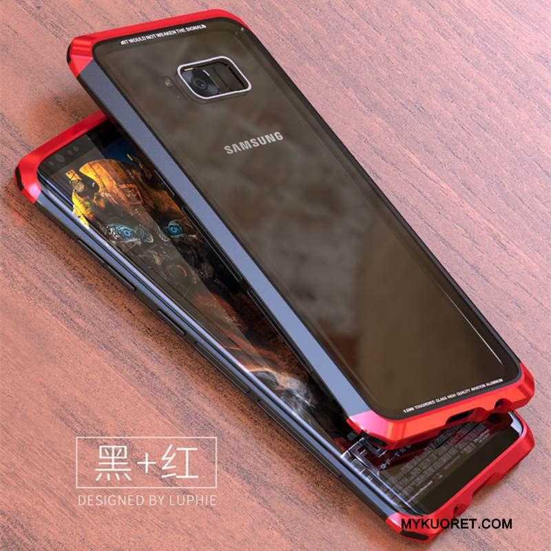 Kuori Samsung Galaxy S8+ Metalli Persoonallisuus Takakansi, Kotelo Samsung Galaxy S8+ Laukut Puhelimen Kuoret Punainen