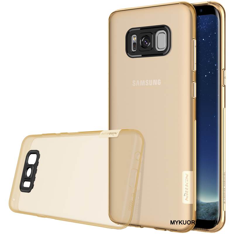 Kuori Samsung Galaxy S8+ Pehmeä Neste Läpinäkyvä Kulta, Kotelo Samsung Galaxy S8+ Suojaus Puhelimen Kuoret