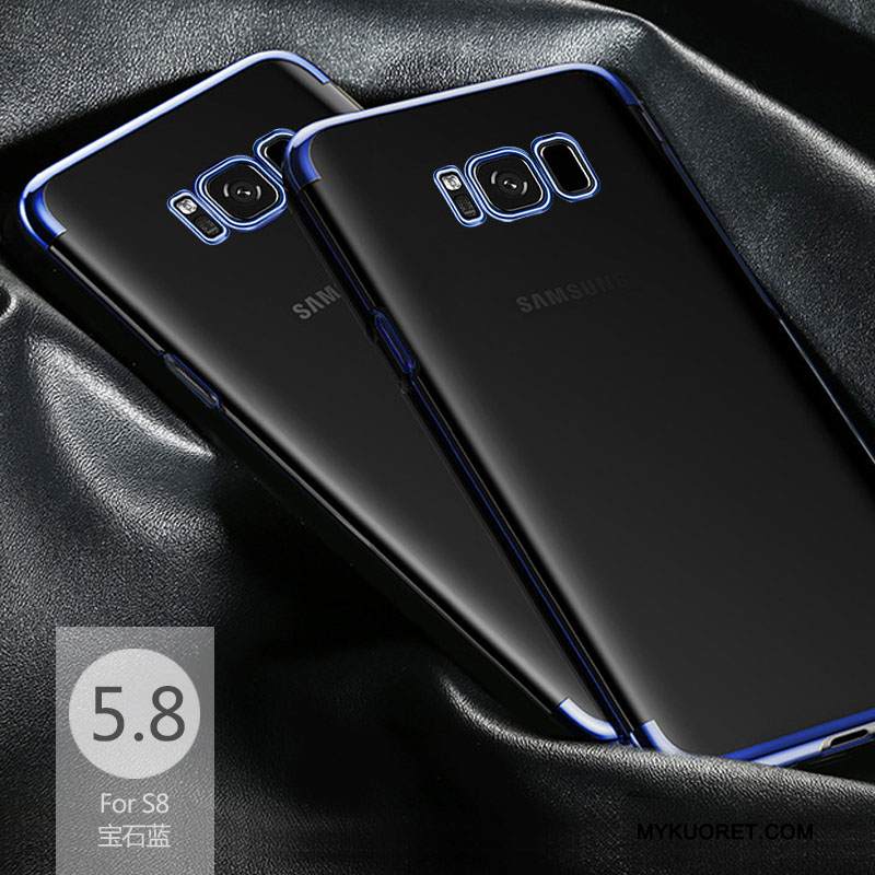 Kuori Samsung Galaxy S8 Pehmeä Neste Tummansininen Puhelimen Kuoret, Kotelo Samsung Galaxy S8 Silikoni Läpinäkyvä Murtumaton