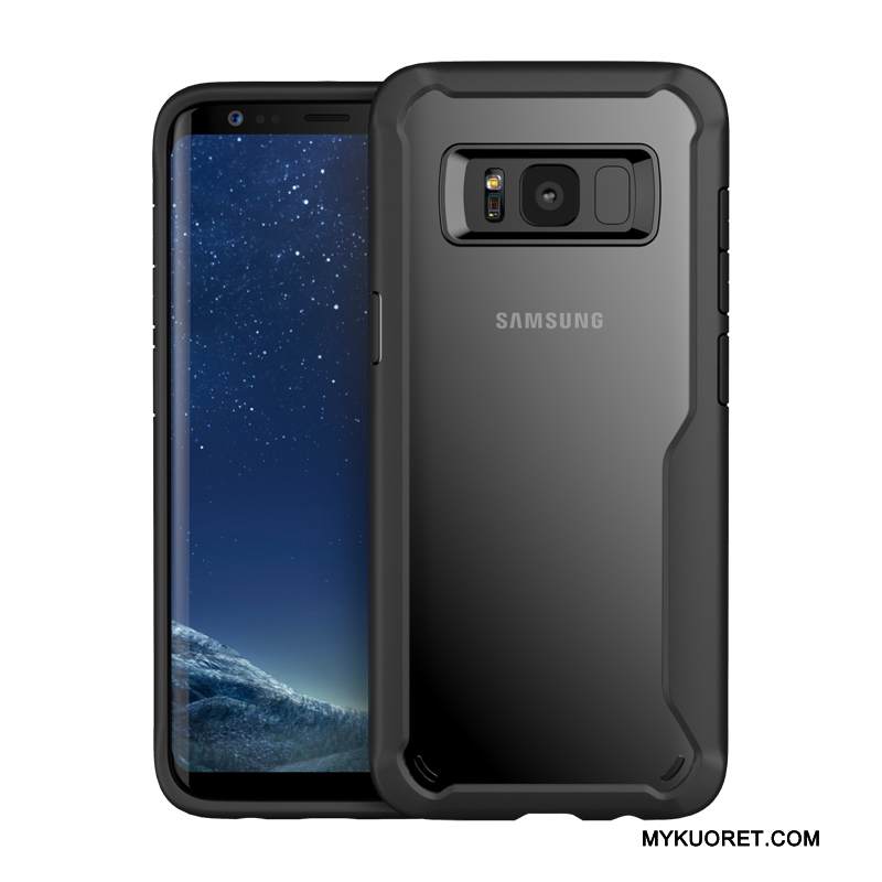 Kuori Samsung Galaxy S8+ Silikoni Läpinäkyvä Puhelimen Kuoret, Kotelo Samsung Galaxy S8+ Laukut Musta Trendi