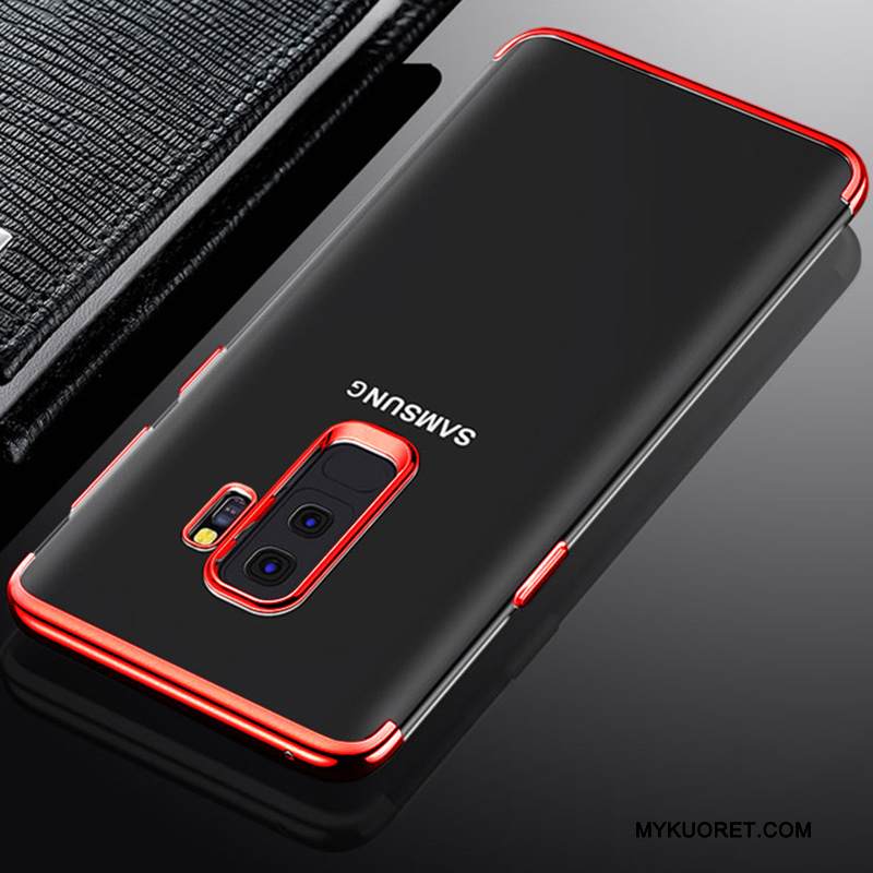 Kuori Samsung Galaxy S9 Laukut Punainen Puhelimen Kuoret, Kotelo Samsung Galaxy S9 Suojaus Pinnoitus Läpinäkyvä