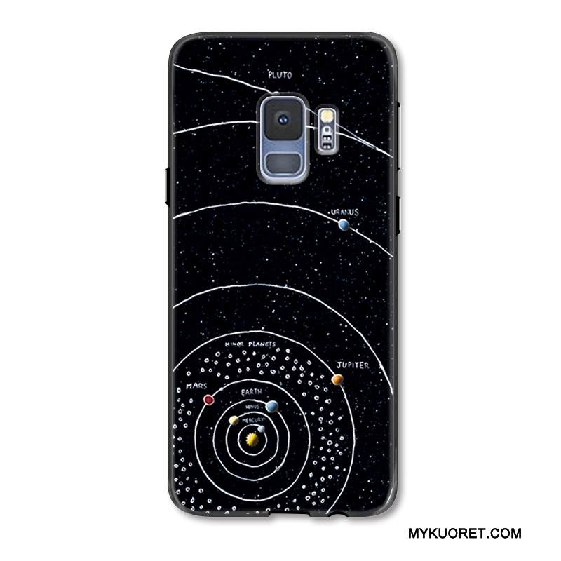 Kuori Samsung Galaxy S9 Luova Persoonallisuus Murtumaton, Kotelo Samsung Galaxy S9 Kohokuviointi Musta Puhelimen Kuoret
