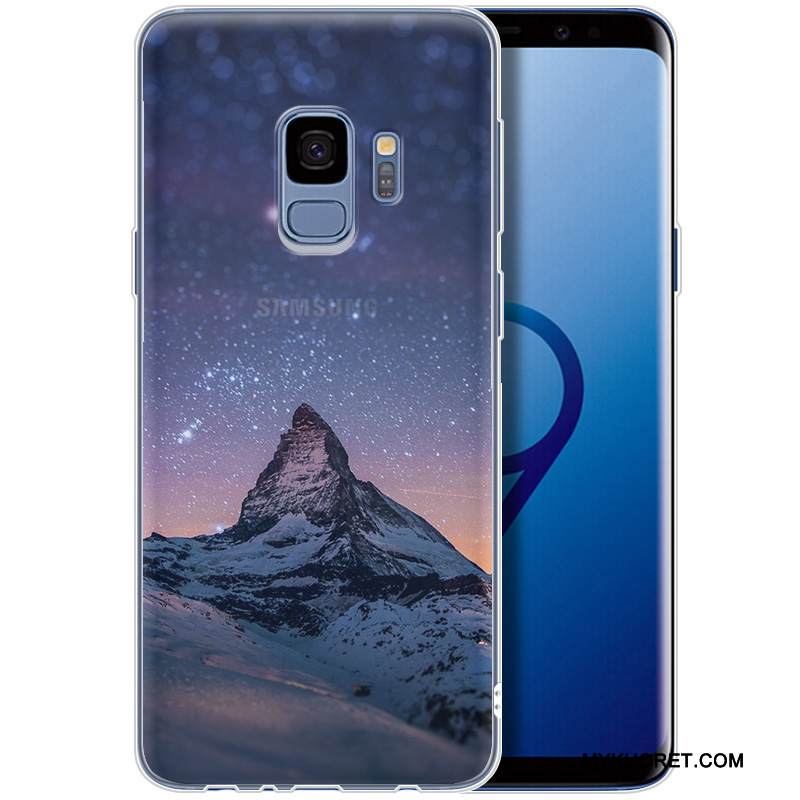 Kuori Samsung Galaxy S9+ Silikoni Yksinkertainen Tide-brändi, Kotelo Samsung Galaxy S9+ Pehmeä Neste Tyylikäs Persoonallisuus
