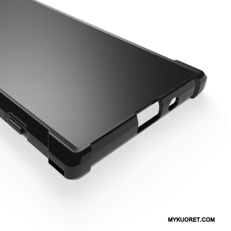 Kuori Sony Xperia Xz1 Laukut Pesty Suede Musta, Kotelo Sony Xperia Xz1 Suojaus Murtumaton Puhelimen Kuoret