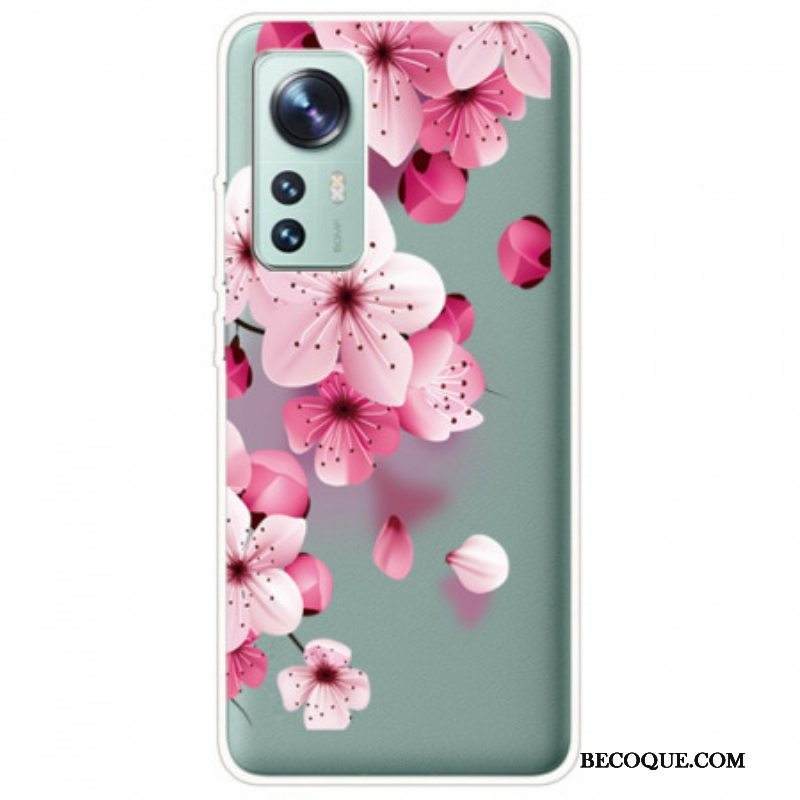 Kuori Xiaomi 12 / 12X Pienet Vaaleanpunaiset Kukat