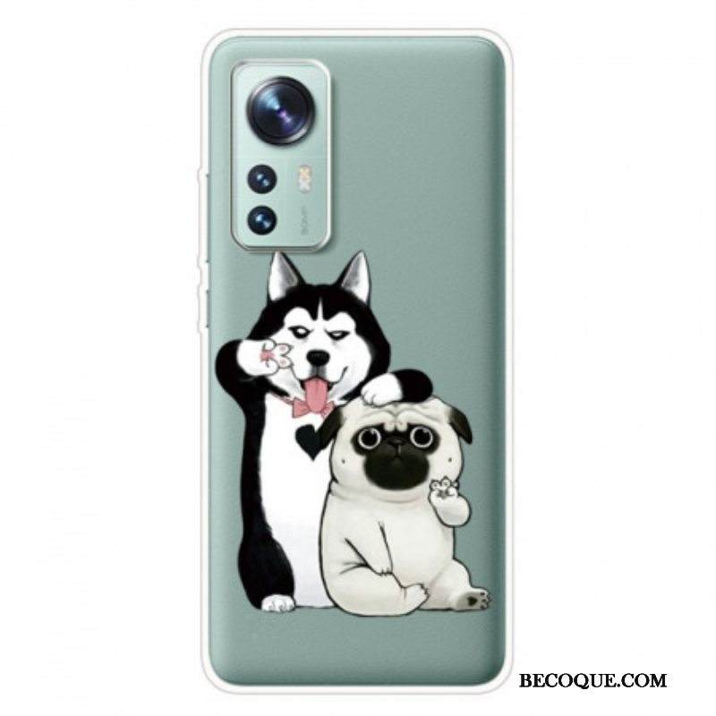 Kuori Xiaomi 12 Pro Silikoni Hauskat Koirat