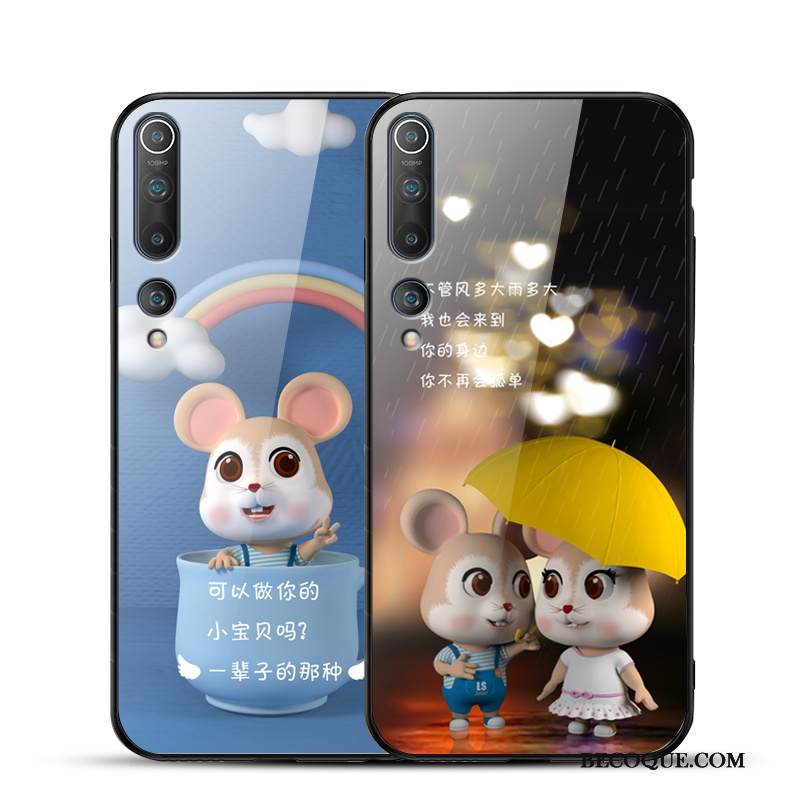 Kuori Xiaomi Mi 10 Silikoni Puhelimen Kuoret Musta, Kotelo Xiaomi Mi 10 Suojaus Pieni Persoonallisuus