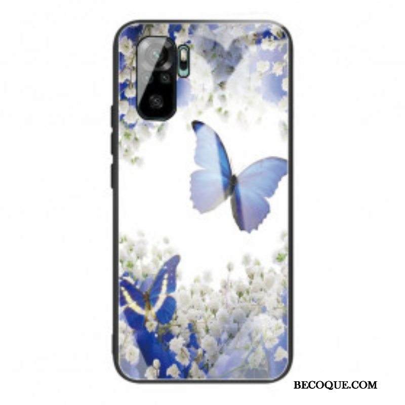 Kuori Xiaomi Redmi Note 10 / 10S Butterflies Design Karkaistu Lasi