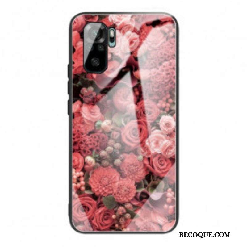 Kuori Xiaomi Redmi Note 10 / 10S Rose Flowers Karkaistu Lasi
