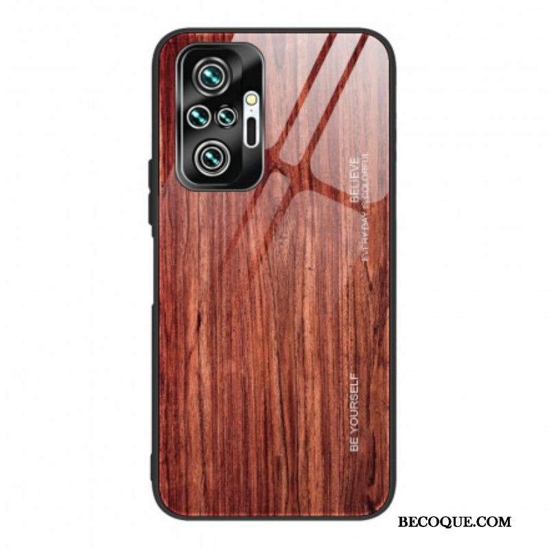 Kuori Xiaomi Redmi Note 10 Pro Wood Design Karkaistu Lasi