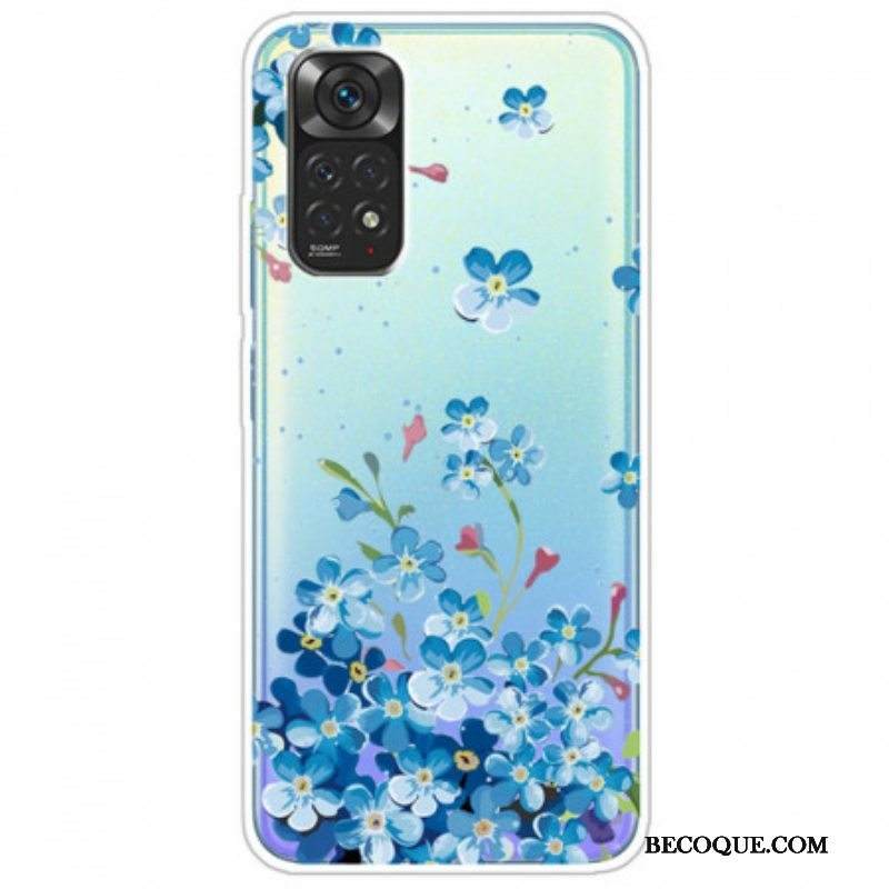 Kuori Xiaomi Redmi Note 11 / 11S Kimppu Sinisiä Kukkia