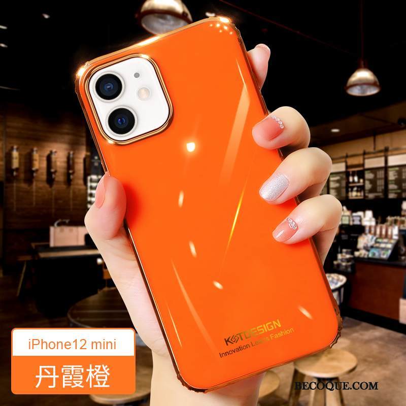 Kuori iPhone 12 Mini Silikoni Ultra Puhelimen Kuoret, Kotelo iPhone 12 Mini Suojaus Murtumaton Oranssi