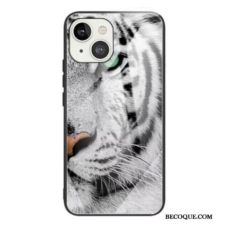 Kuori iPhone 13 Mini Tiger Karkaistu Lasi
