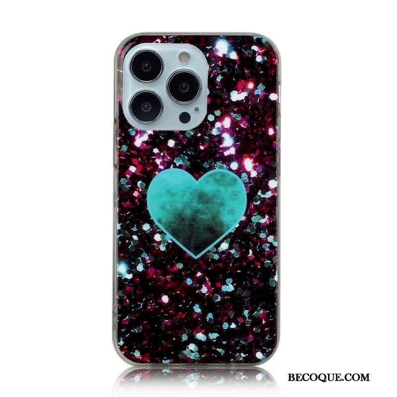 Kuori iPhone 13 Pro Glitter Marble