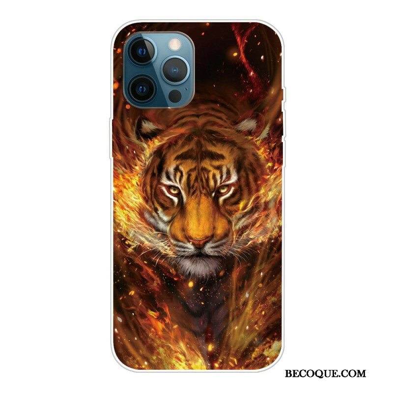 Kuori iPhone 13 Pro Max Joustava Tiger