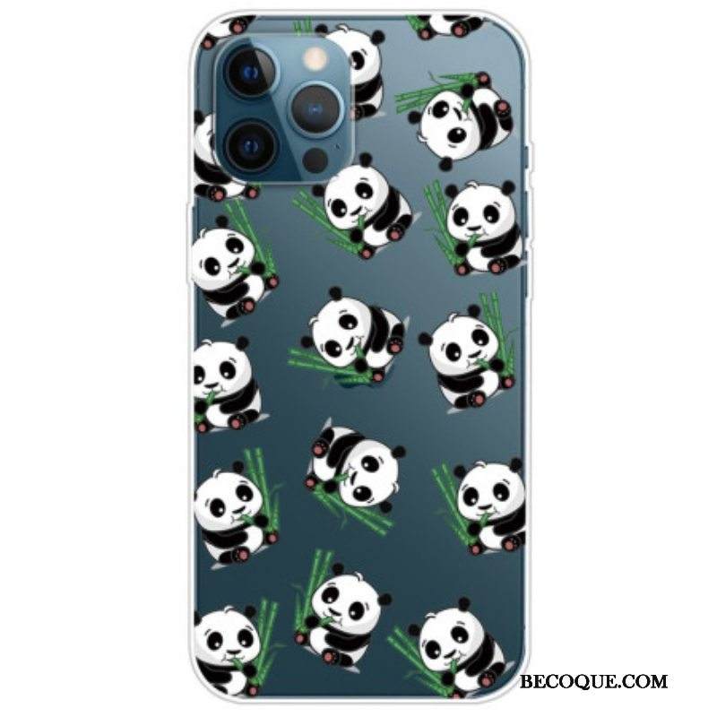 Kuori iPhone 14 Pro Läpinäkyvät Pienet Pandat