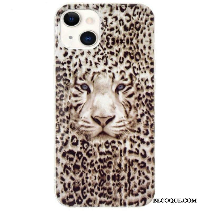 Kuori iPhone 15 Plus Fluoresoiva Leopardi