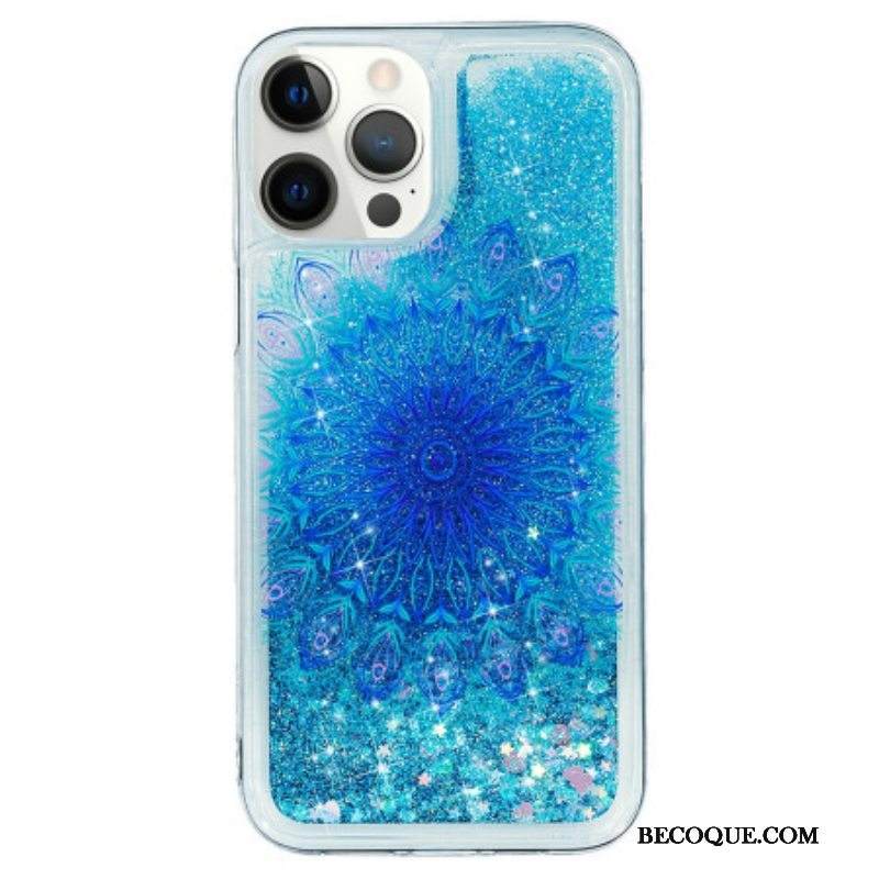 Kuori iPhone 15 Pro Mandala Glitter