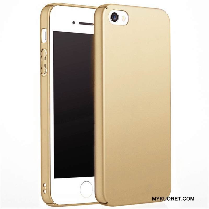 Kuori iPhone 4/4s Suojaus Pesty Suede Kulta, Kotelo iPhone 4/4s Kova Puhelimen Kuoret