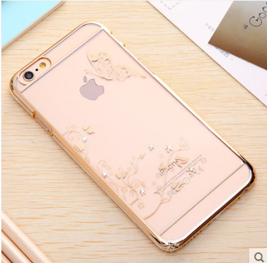 Kuori iPhone 5/5s Silikoni Kulta Murtumaton, Kotelo iPhone 5/5s Suojaus Puhelimen Kuoret Pinnoitus