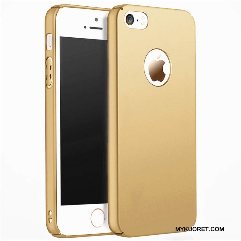 Kuori iPhone 5/5s Suojaus Puhelimen Kuoret Pesty Suede, Kotelo iPhone 5/5s Kova Kulta