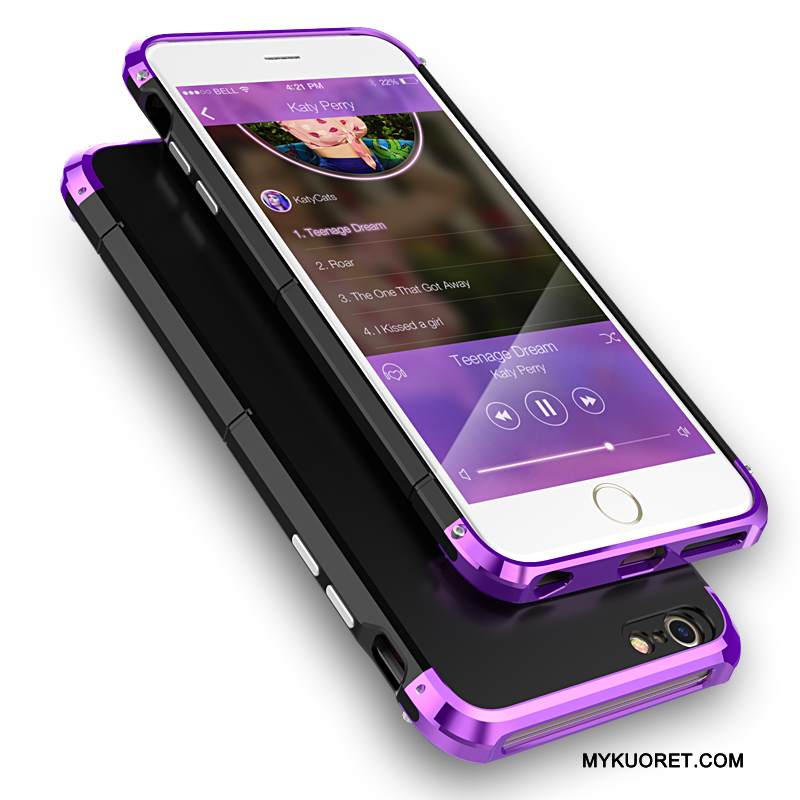 Kuori iPhone 6/6s Metalli Puhelimen Kuoret Pesty Suede, Kotelo iPhone 6/6s Laukut Violetti Tide-brändi